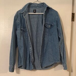 Vintage American Eagle Blue Denim Button-Up Shirt